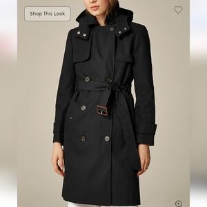 J. Crew New Icon Trench Coat - black